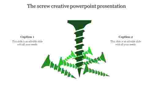 creative powerpoint presentation-The screw creative powerpoint presentation-Green